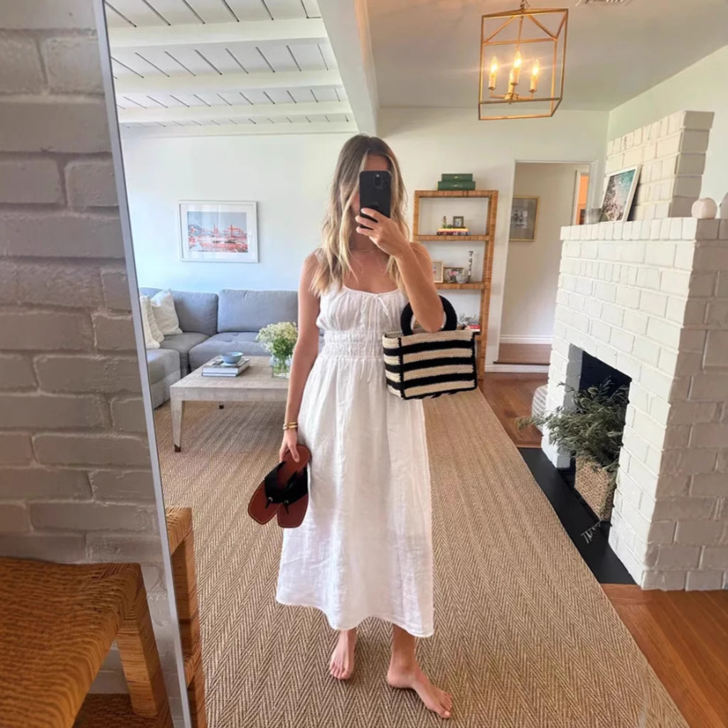 Women's Summer Sleeveless Solid Color Cami Dress
