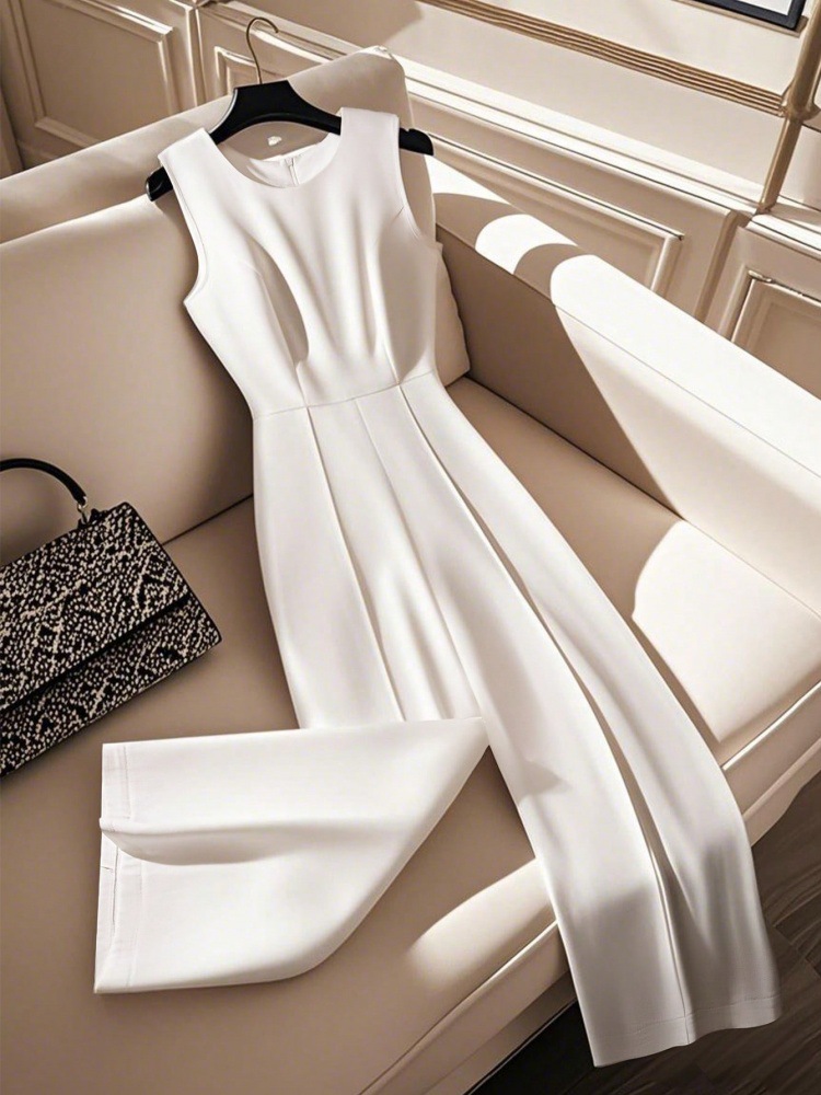 Sleeveless Wide-Leg Jumpsuit with Cinched Waist