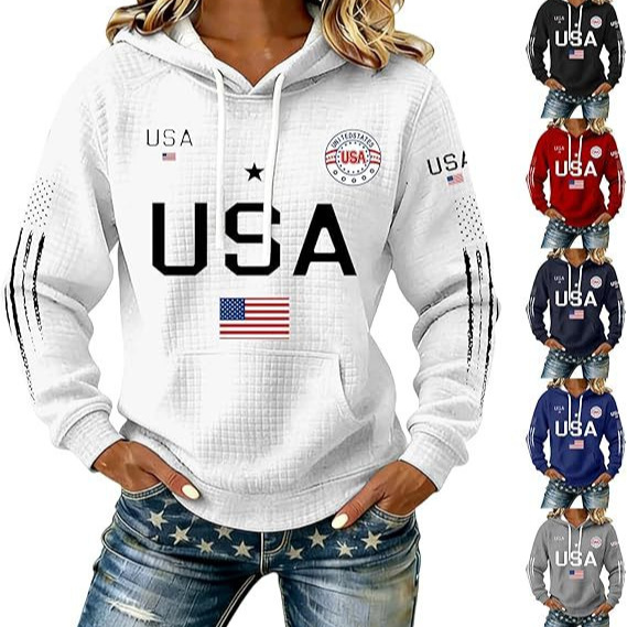 Women's Star Print Casual Hoodie