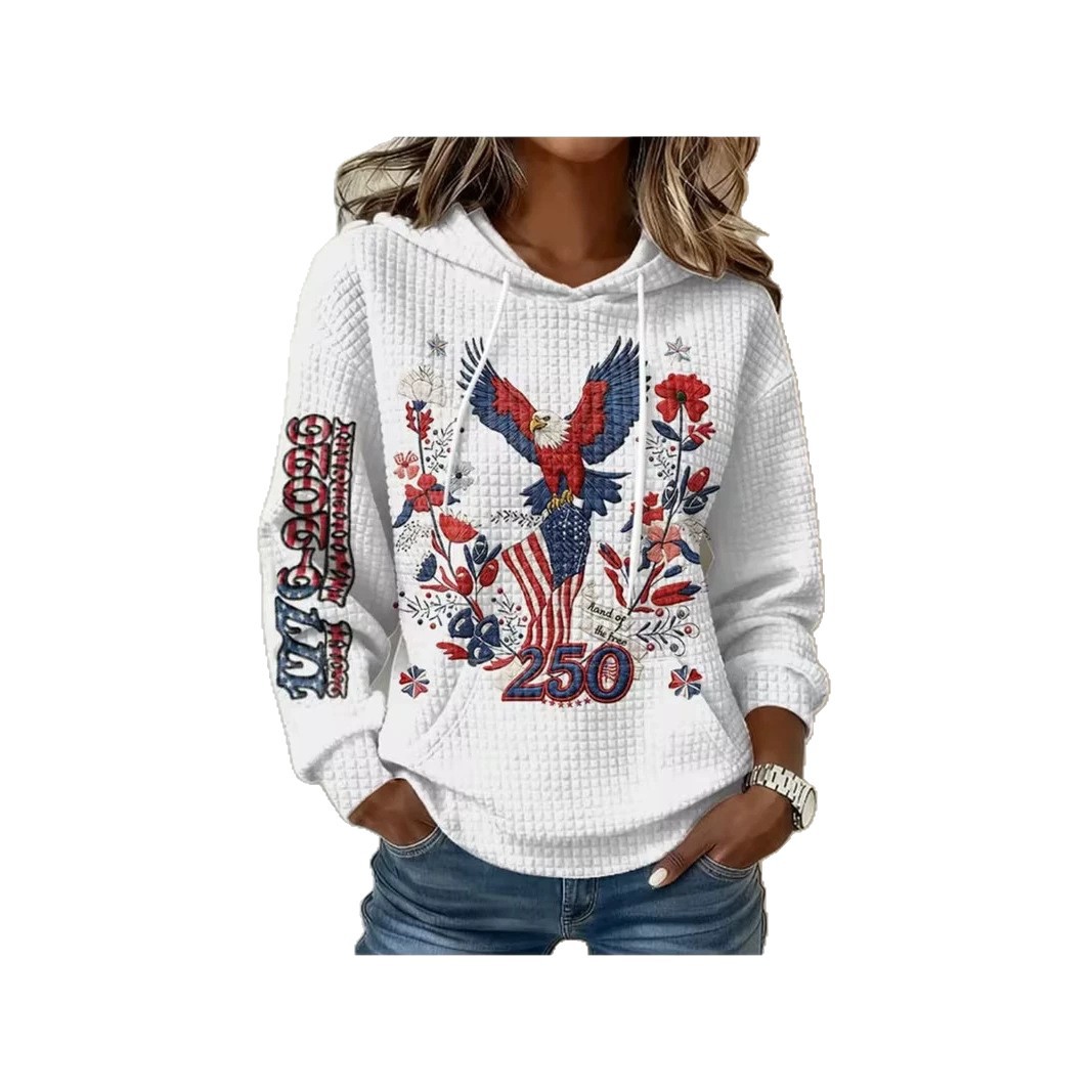Women's American Independence Day Anniversary Print Sweatshirt