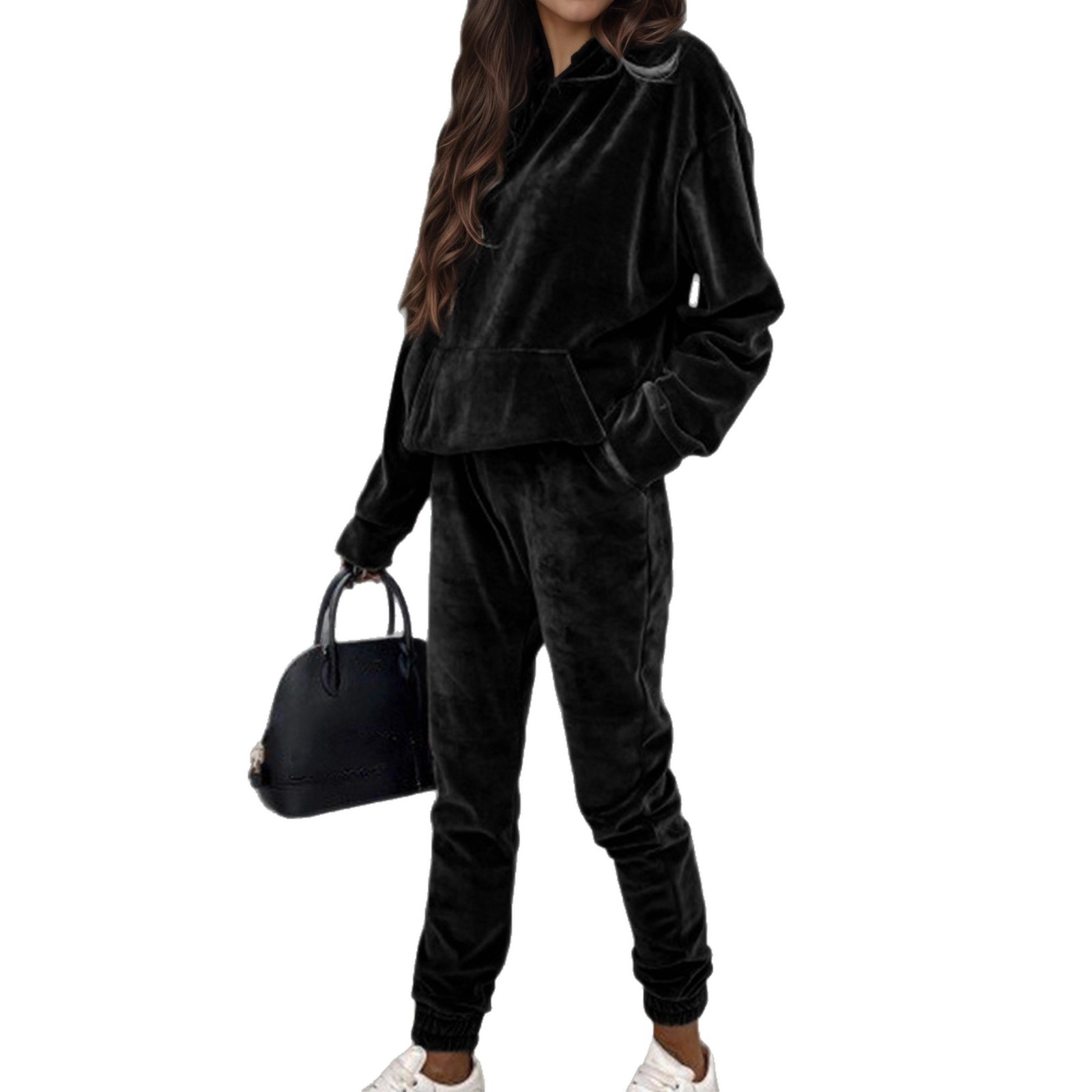 Velvet Long-Sleeve Lounge Set for Women