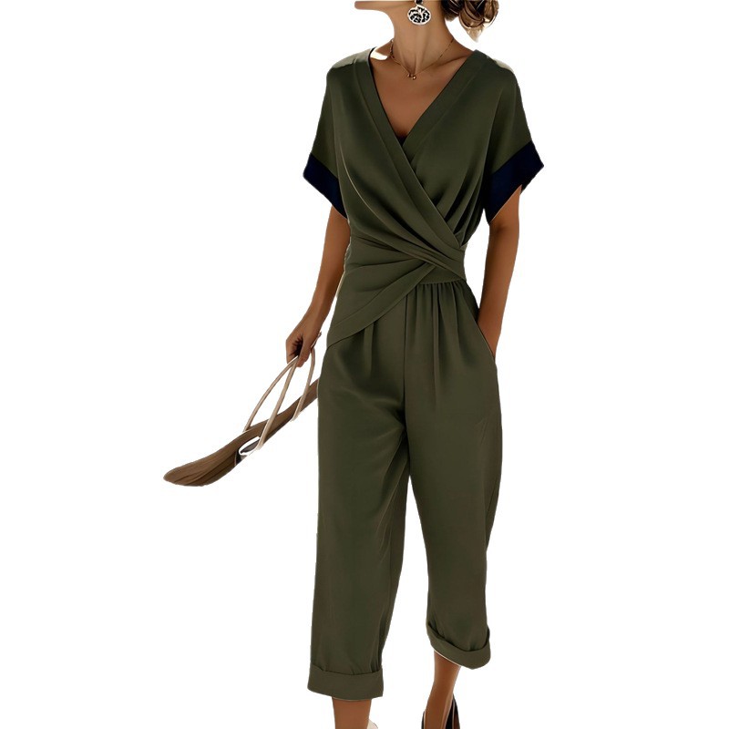 Women's Summer Casual Solid Color Two-Piece Skirt Set