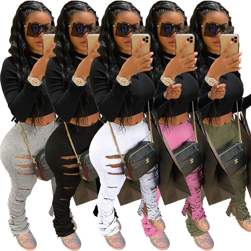 Women's Flared Pants Lightweight Streetwear Casual Trousers