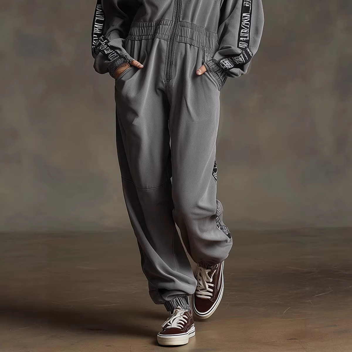 Women's Hooded Jumpsuit Casual Loose Streetwear Long Sleeve