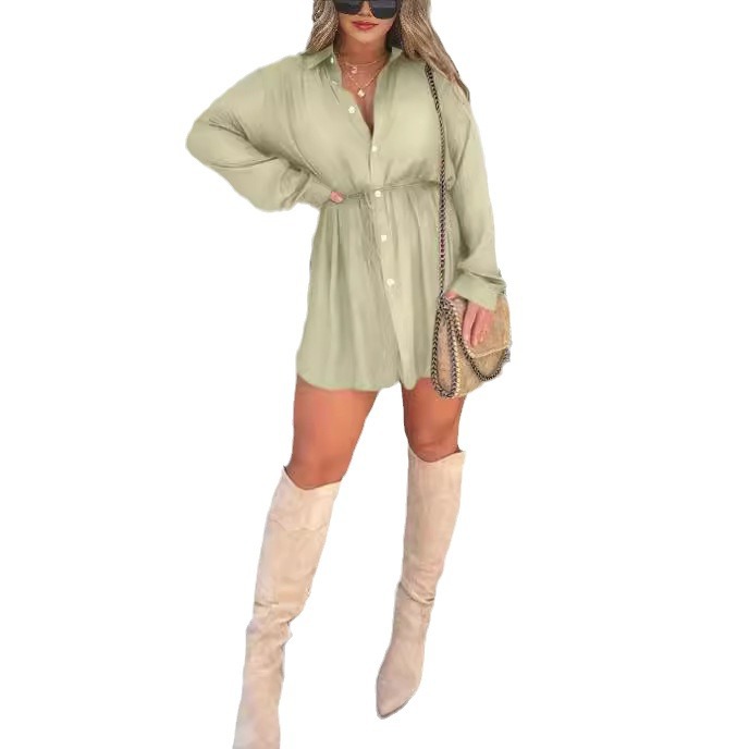 Women's Solid Color Long Sleeve Shirt Bodysuit