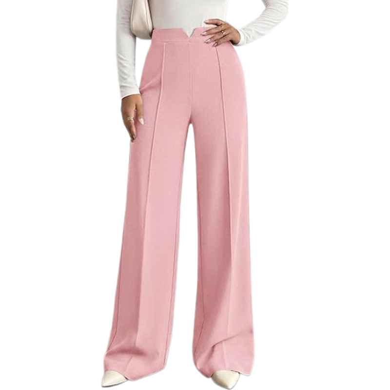 High-Waist Straight-Leg Wide-Leg Dress Pants for Women