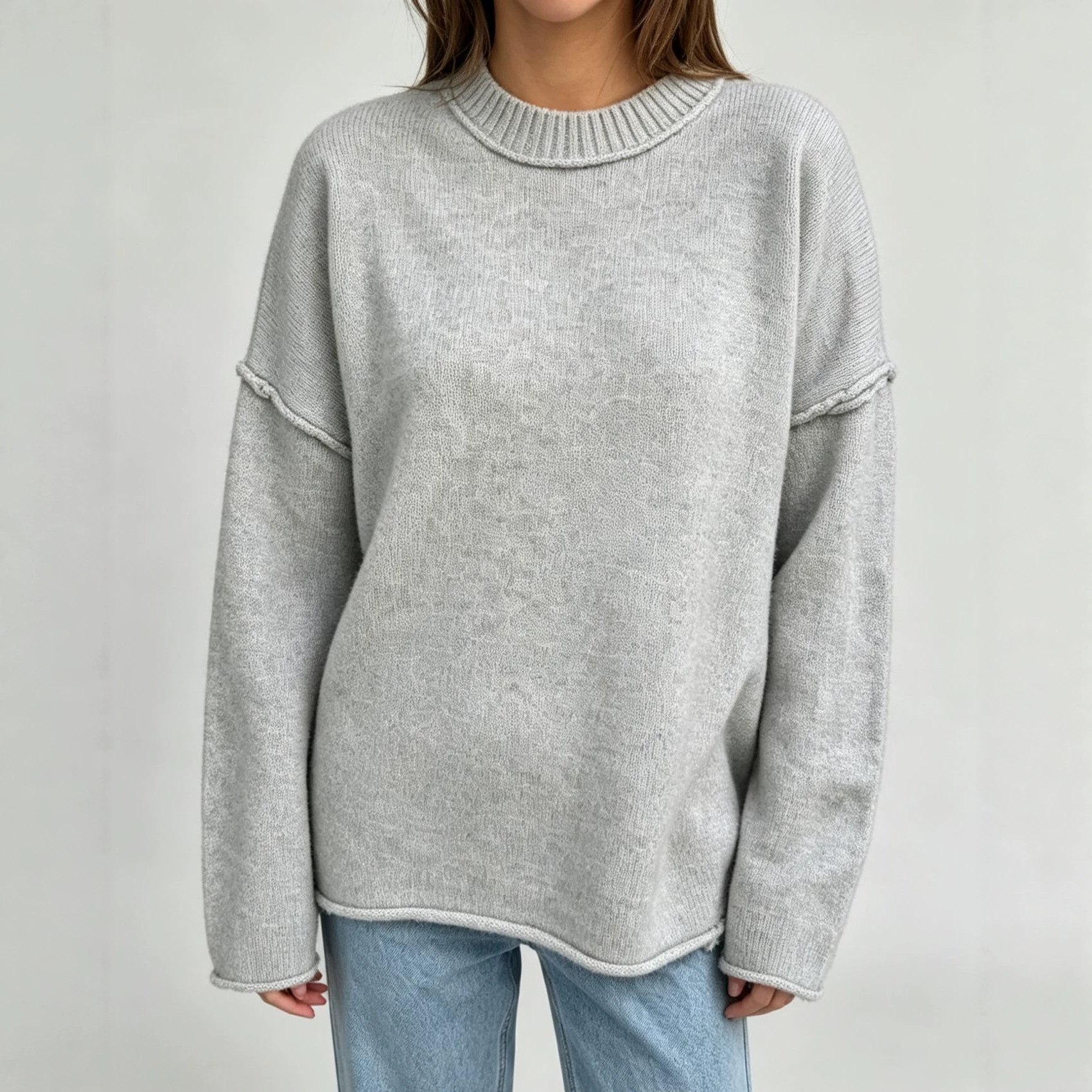 Women's Oversized Pullover Sweater Loose Casual Knit Top