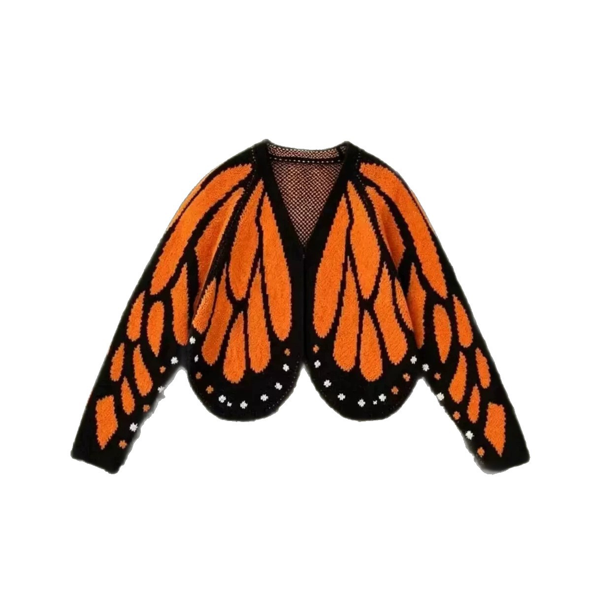 Butterfly Crochet Knit Cardigan Shawl