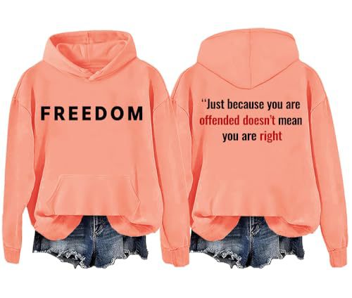 Freedom Patriotic Print Hoodie for Women