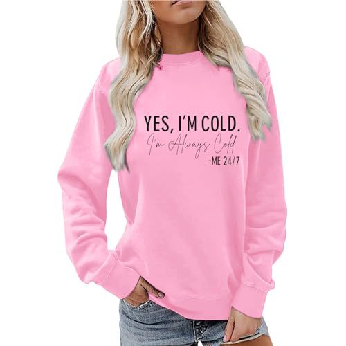 Women's Cold Letter Print Crewneck Sweatshirt