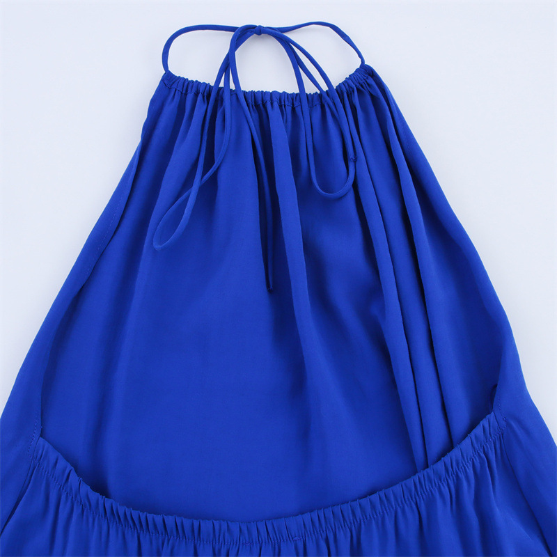 Draped Halter Neck Midi Dress