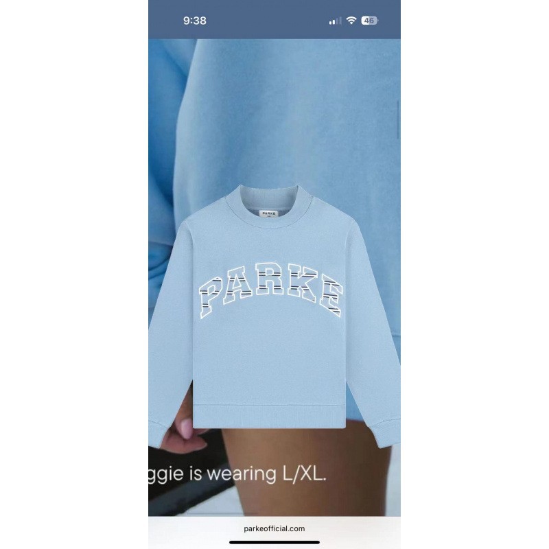 Embroidered Letter Crewneck Long-Sleeve Pullover Sweatshirt for Women