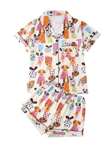 Women's Summer Hawaiian Print Short Sleeve Shirt Set