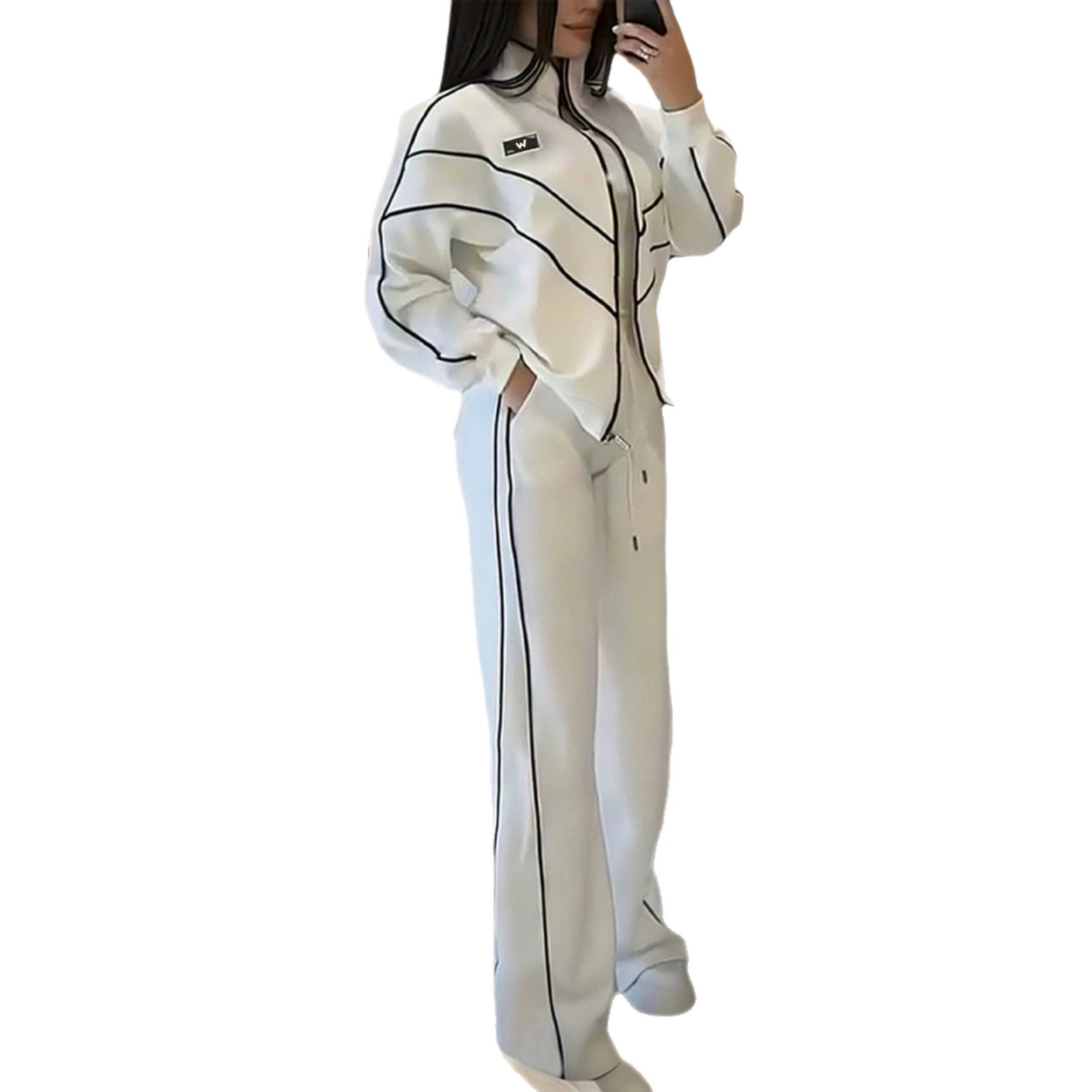 Men's Two-Piece Tracksuit with Jacket and Casual Pants