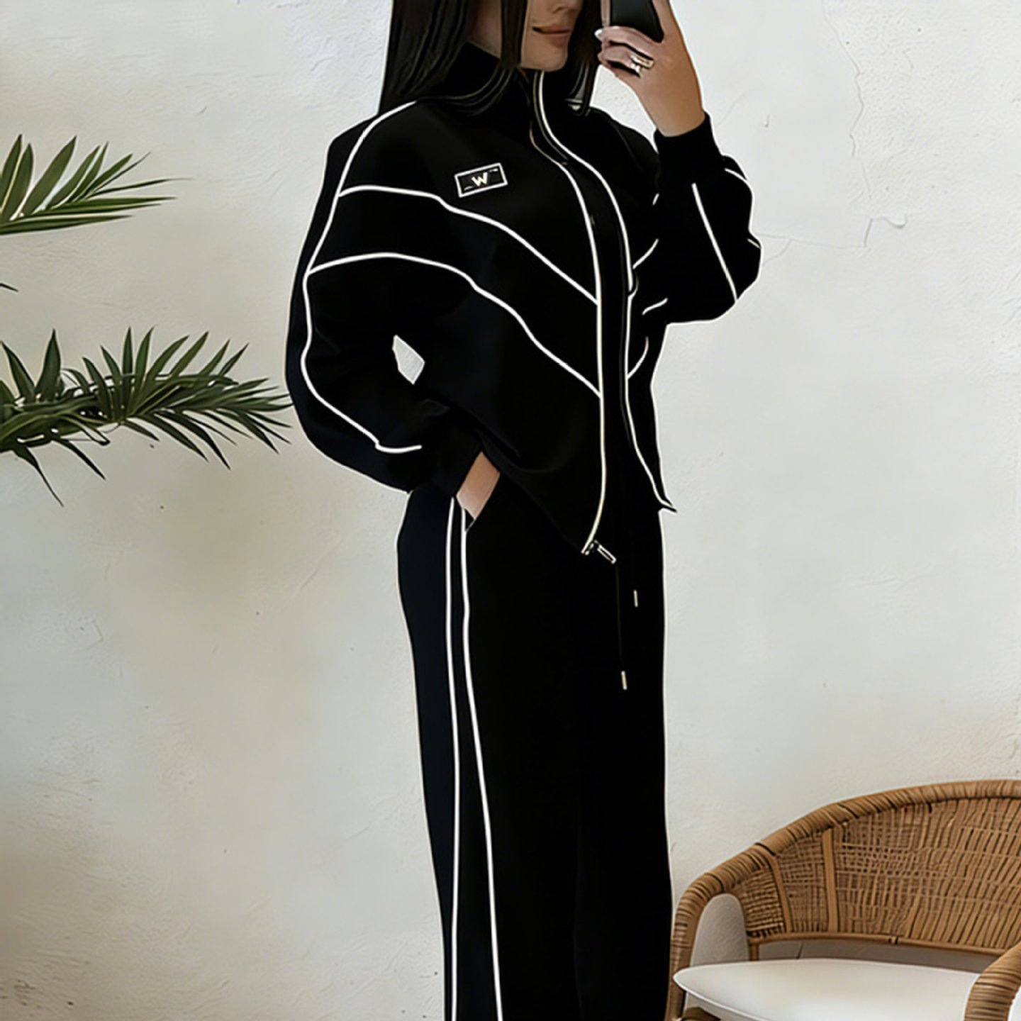 Men's Two-Piece Tracksuit with Jacket and Casual Pants