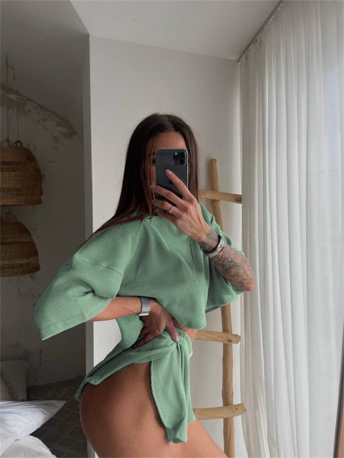 Women's Loose Casual Two-Piece Hooded Tracksuit Set