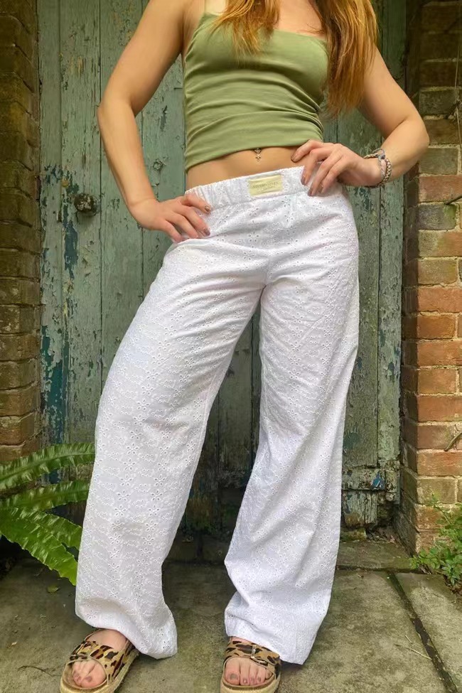 Women's Striped Wide-Leg High-Waist Casual Pants