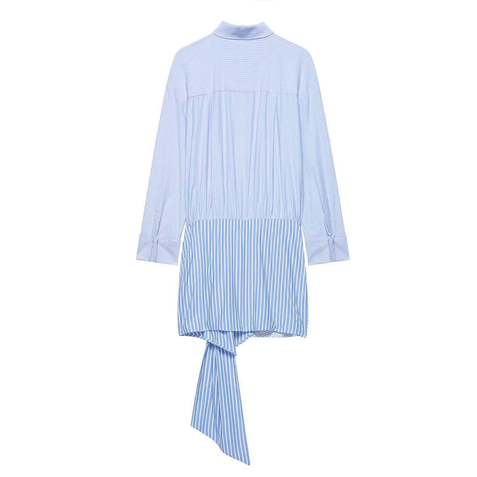 Colorblock Striped Twist Waist Midi Dress