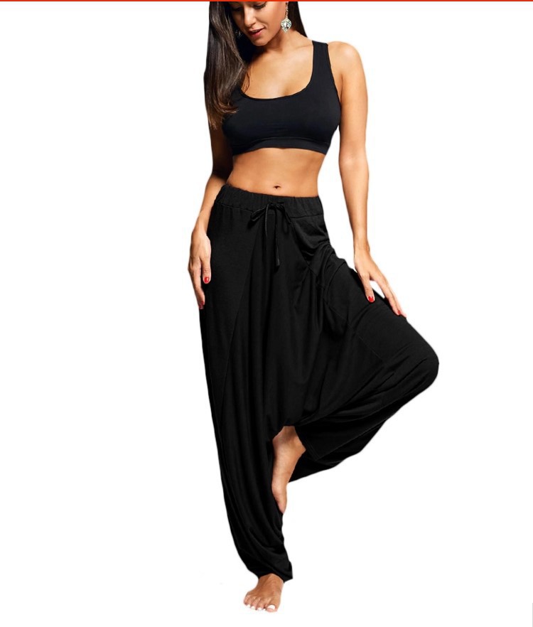 Relaxed Bohemian Balloon Pants Drop Crotch Harem Pants