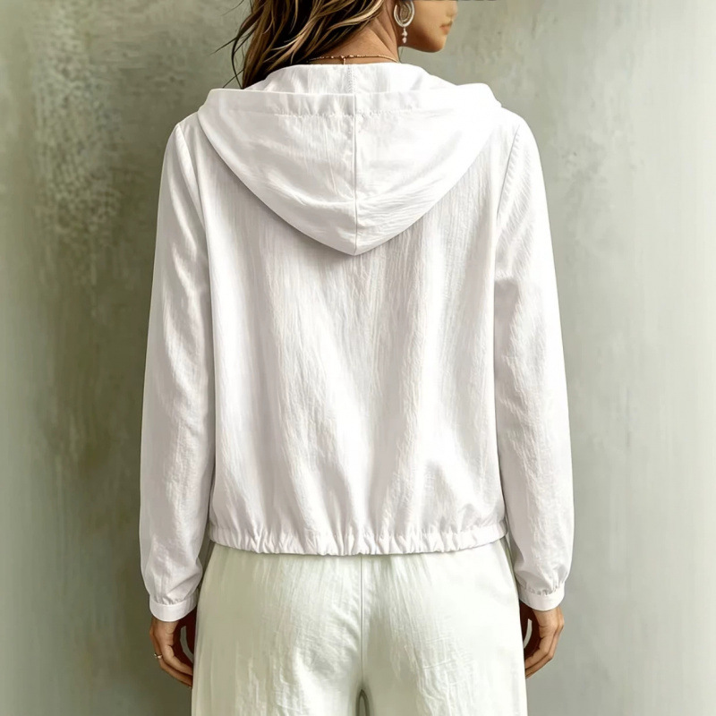 Women's Casual Hooded Long-Sleeve Top Loose Fit