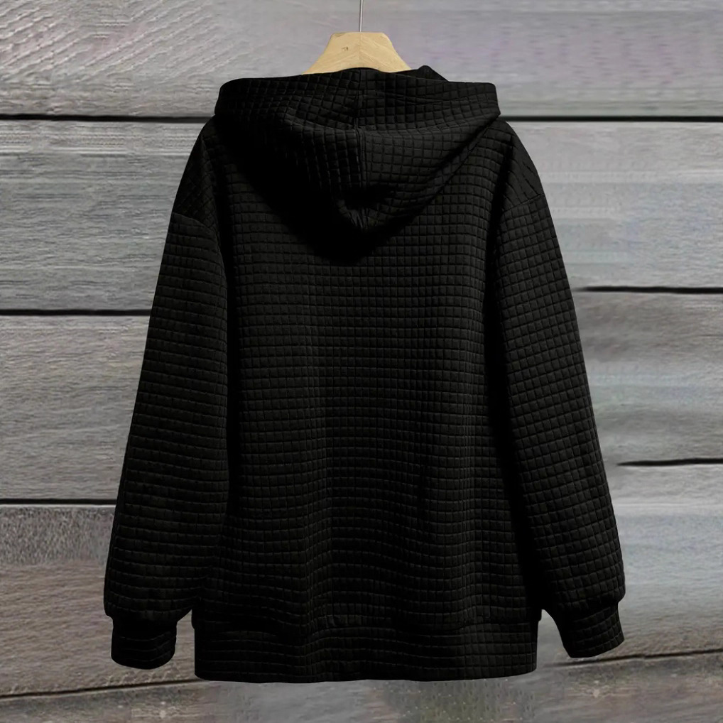 Letter Print Zip-Up Hooded Sweatshirt Jacket for Women