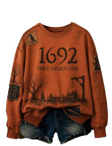 Women's Witch Castle Tree Ghost Print Sweatshirt