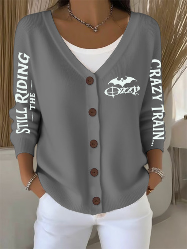 Casual Long-Sleeve Open-Front Cardigan Sweater