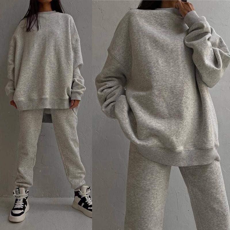 Women's Casual Two-Piece Sweatsuit Set Long Sleeve Top and Pants