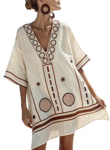 Women's Striped Floral Print Midi Dress Deep V-Neck Sleeveless Slim Fit