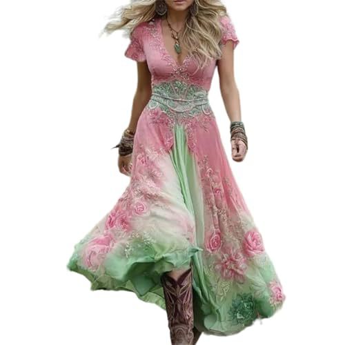 Women's Floral Print Ruched Bodycon Midi Dress