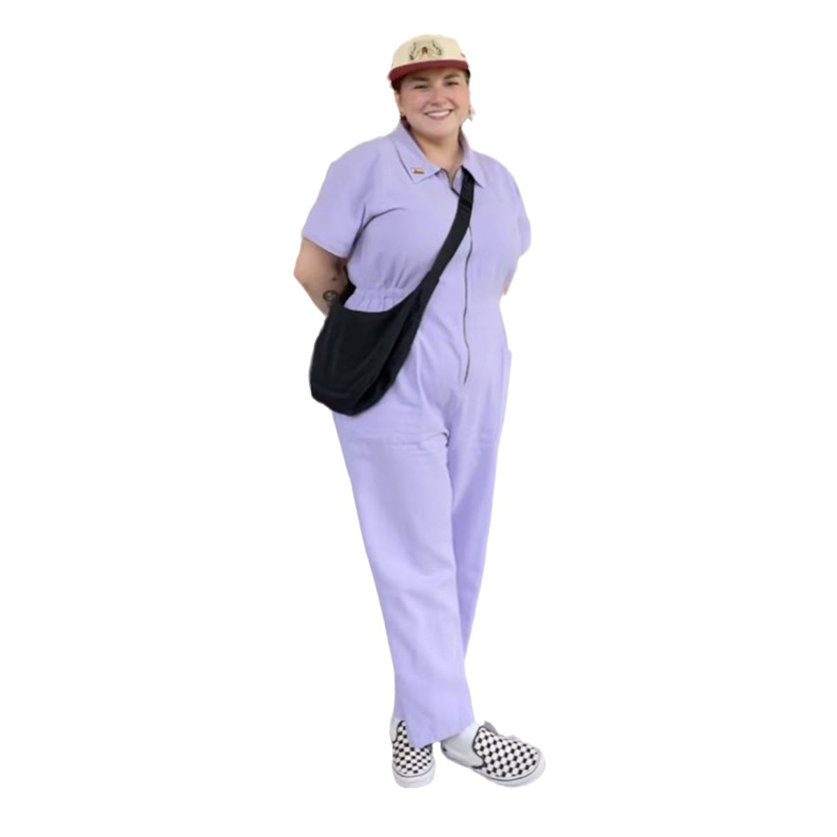 Women's Sexy Zip Front Jumpsuit Casual Straight Leg Cropped Pants