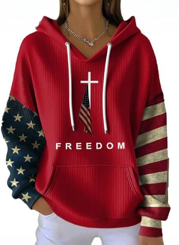 Women's American Letter Print Hoodie