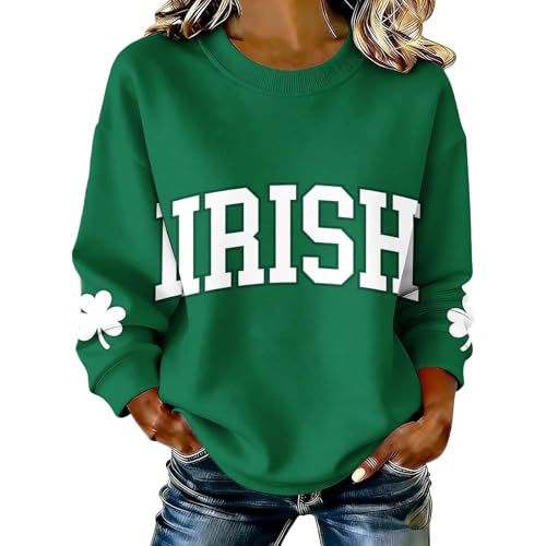 Women's Clover Print Casual Hoodie