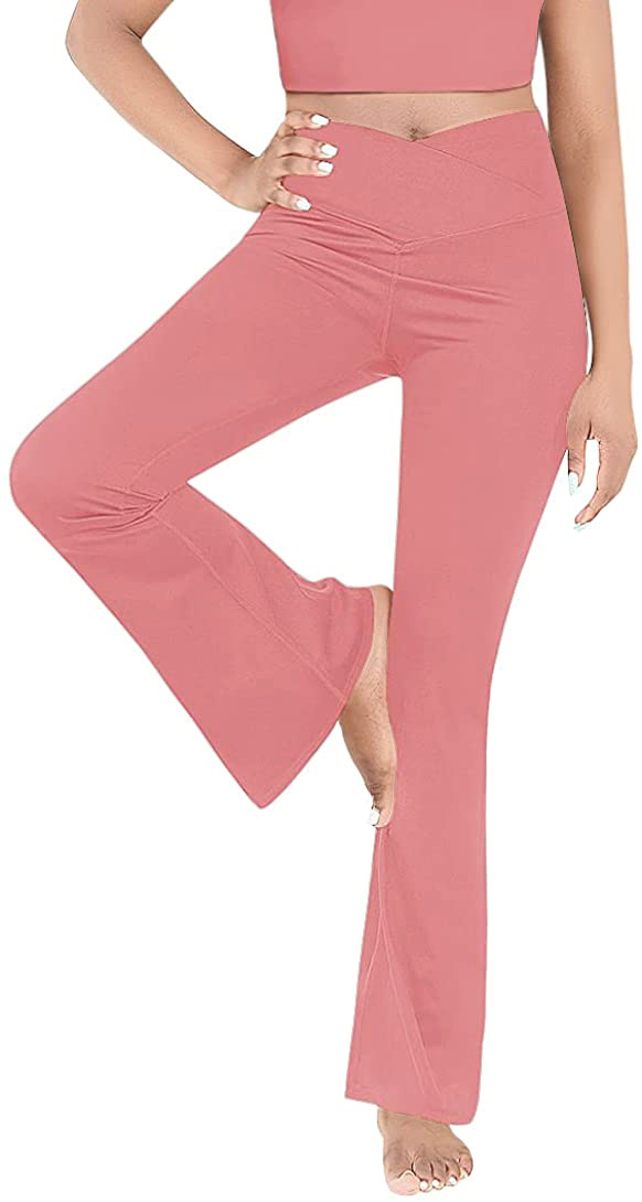 High-Waist Loose Yoga Pants Comfortable Casual Woven Polyester
