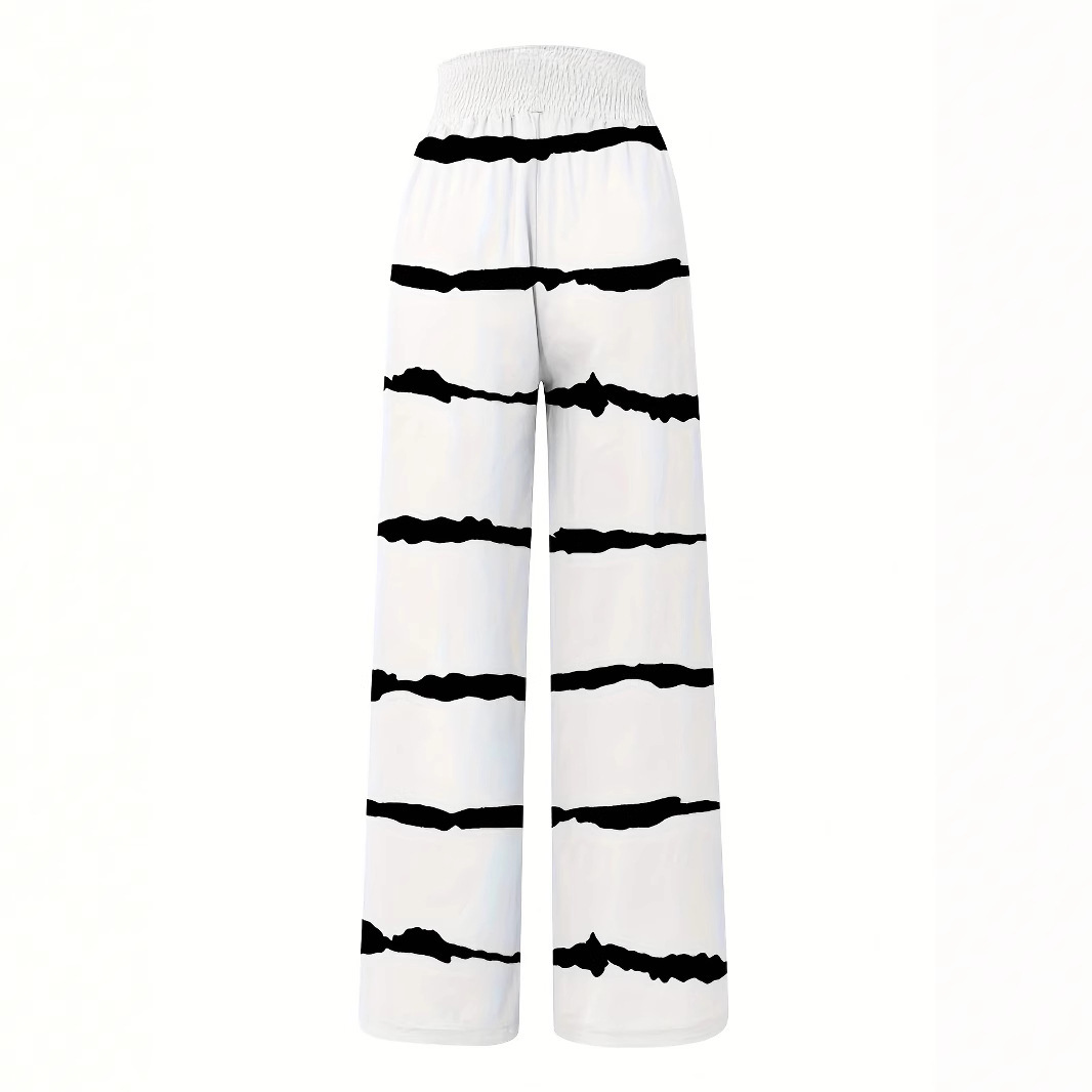 Women's Casual Wide-Leg Loose High-Waist White Pants