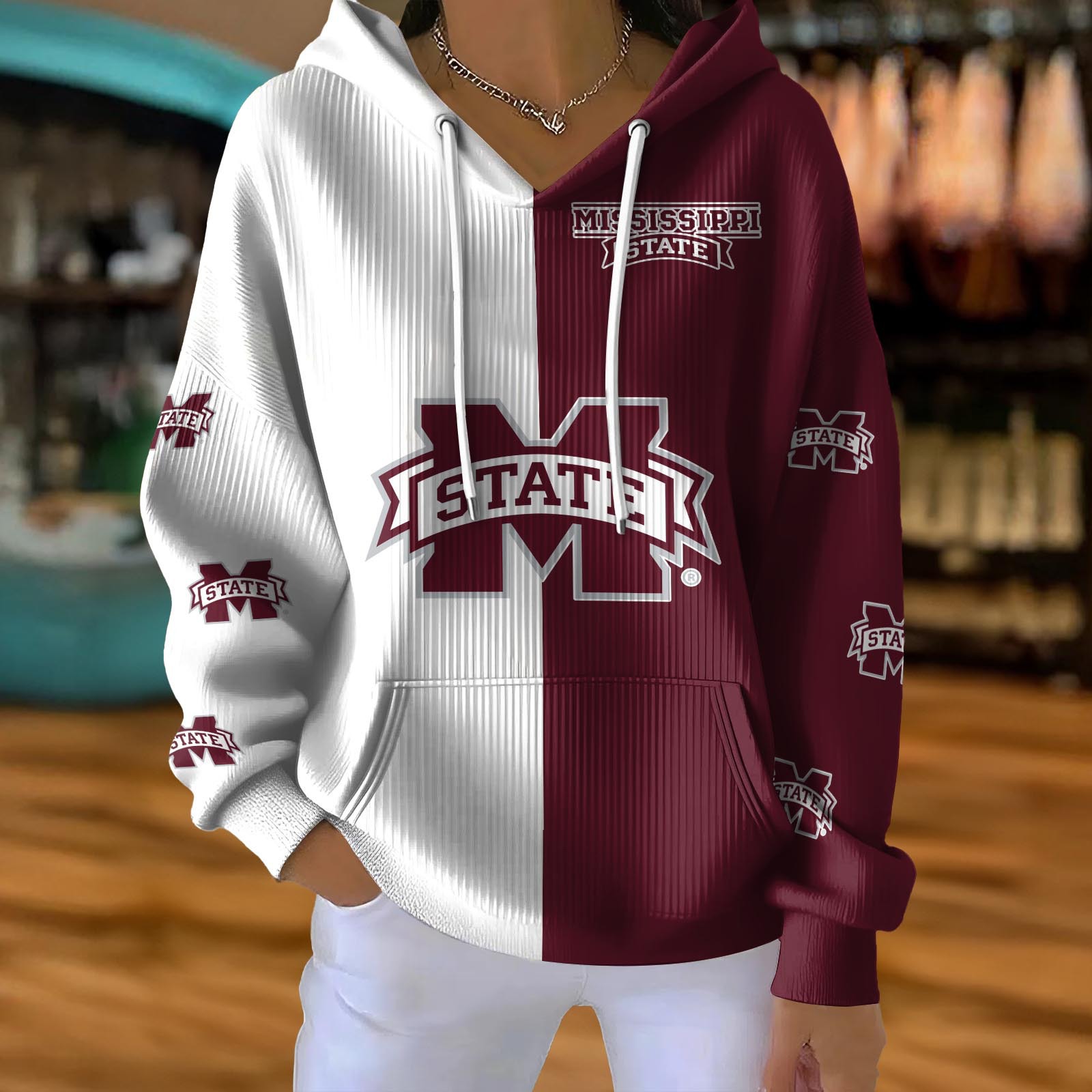 Women's American Sports Graphic Print Casual Hoodie
