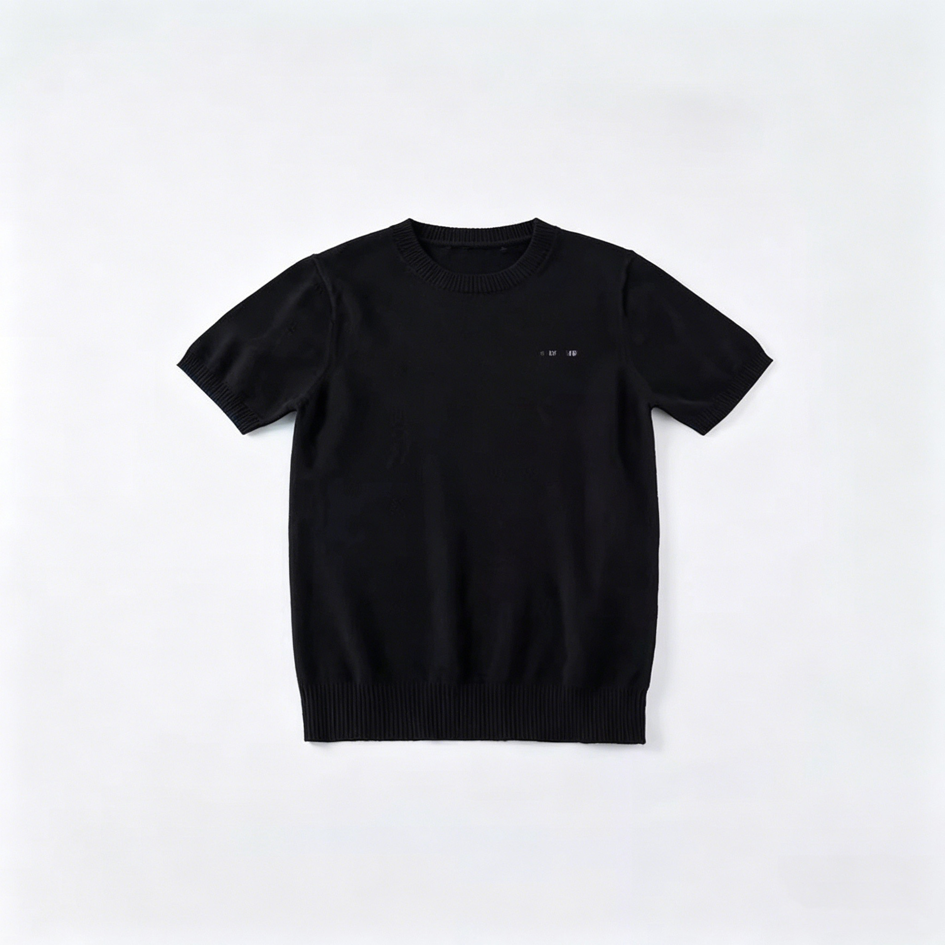 Slim Fit Crewneck Short Sleeve Tee with Letter Logo