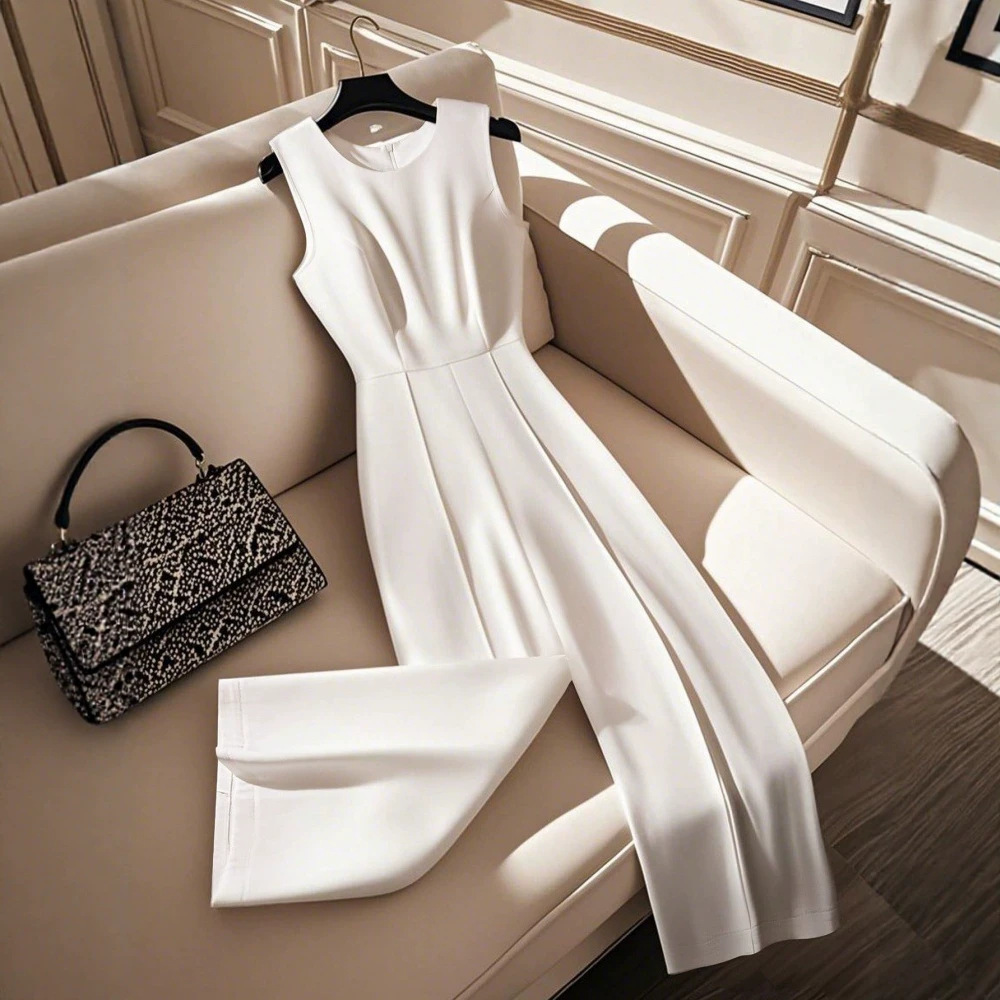 Sleeveless Wide-Leg Jumpsuit with Cinched Waist