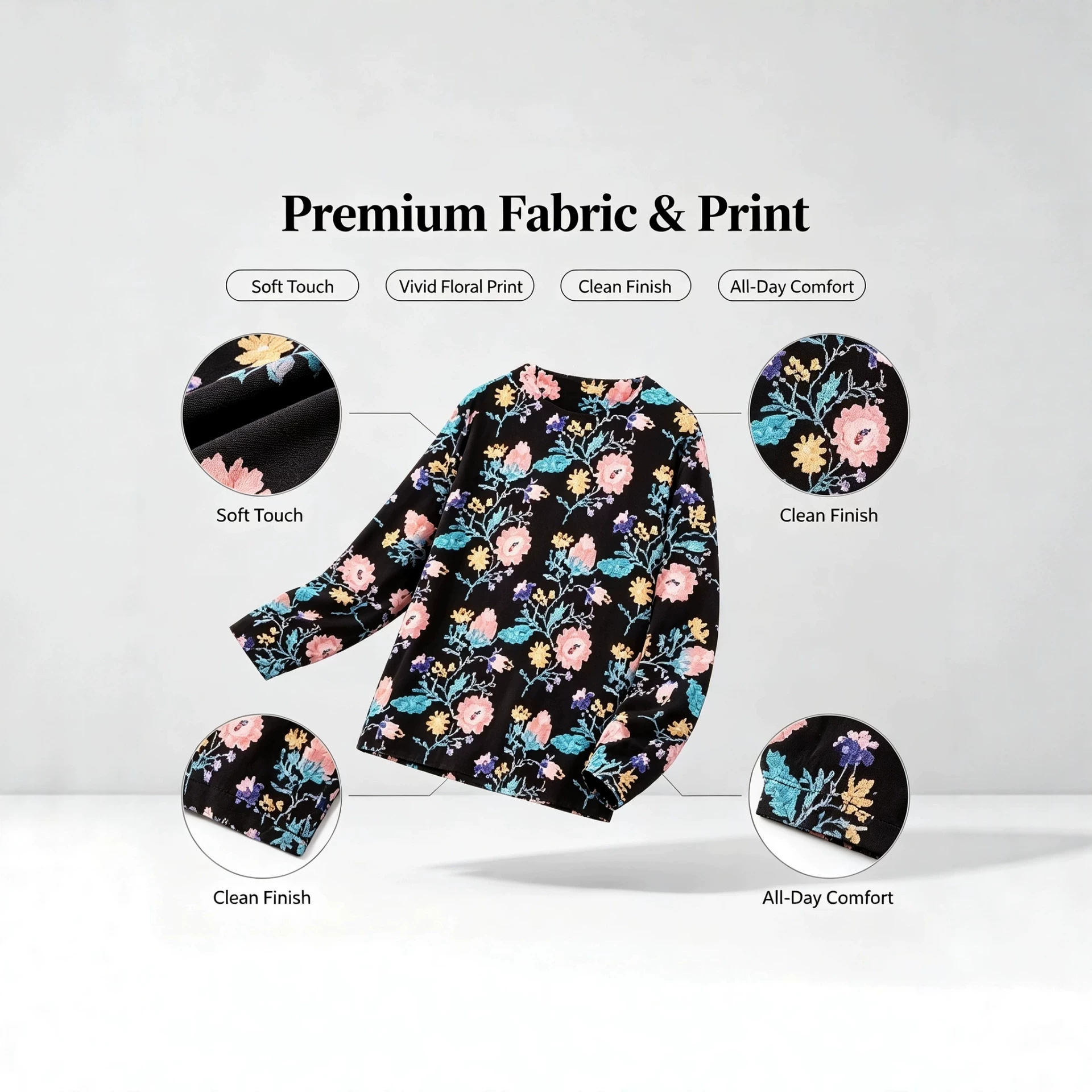 3D Print Christmas Sweater for Women Crewneck Long Sleeve Knit Pullover