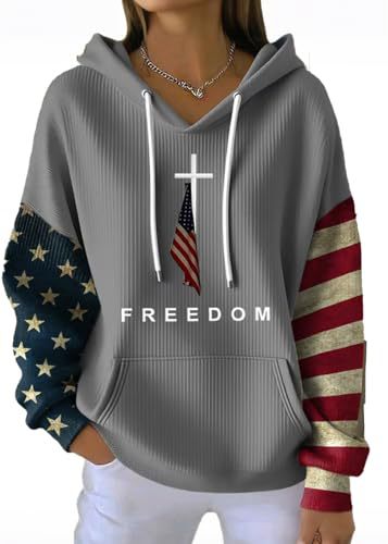 Women's American Letter Print Hoodie