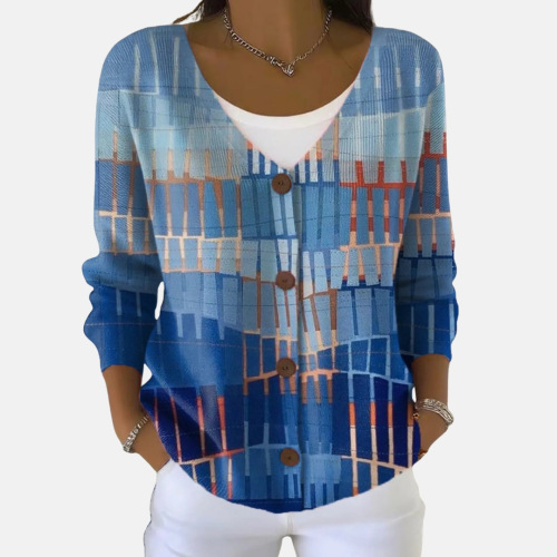 Casual Long-Sleeve Open-Front Cardigan Sweater