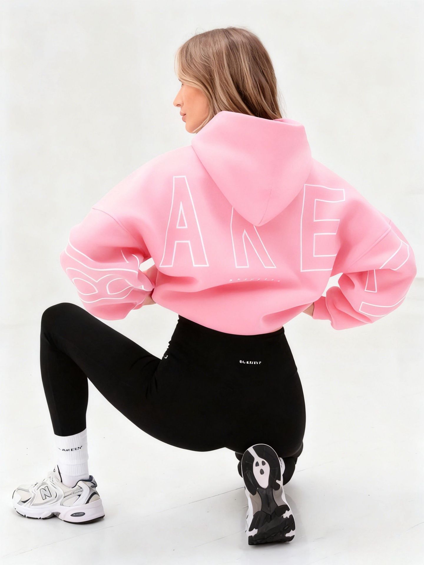 Women's Letter Print Hooded Sweatshirt