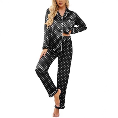 Women's Cuban Collar Starry Animal Boot Print Long Sleeve Shirt Set