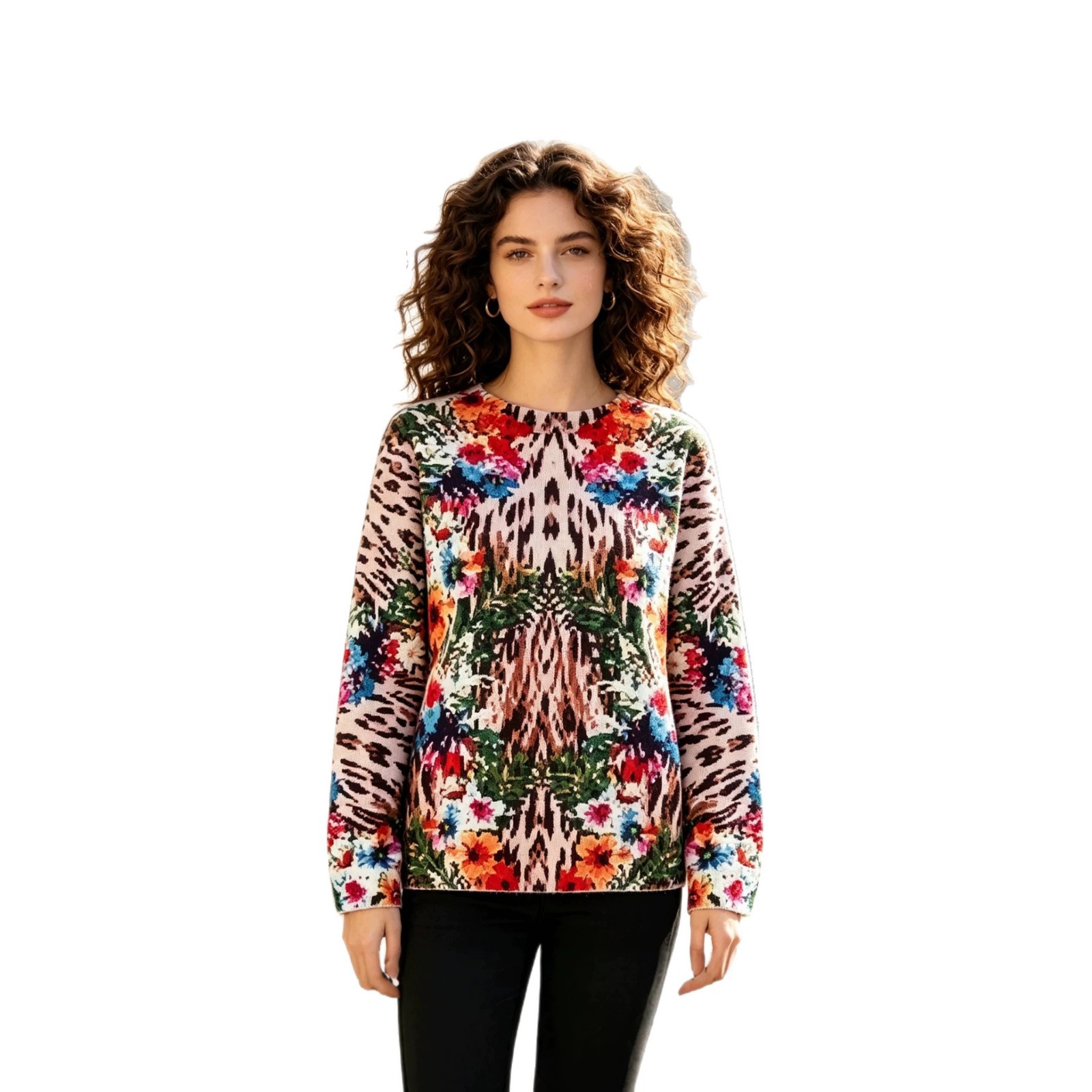Women's Christmas 3D Print Crewneck Sweater