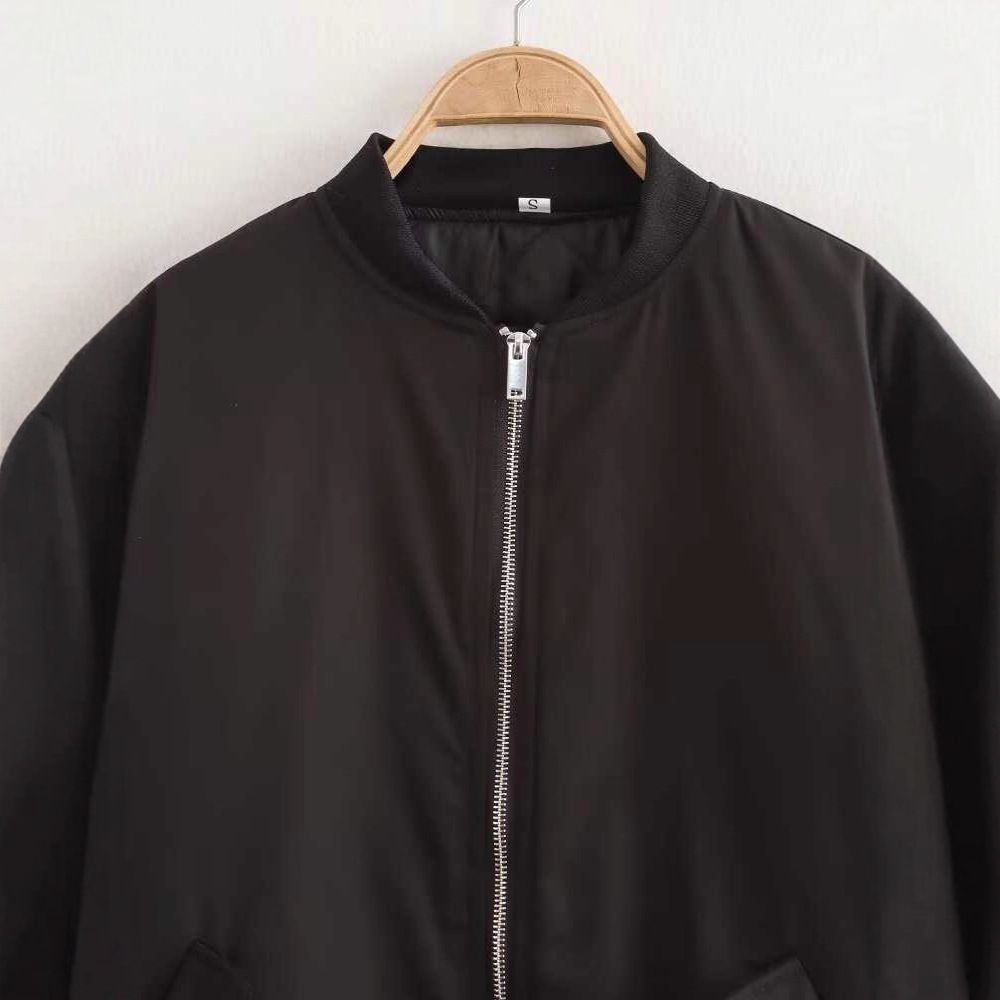 Black Oversized Baseball Jacket