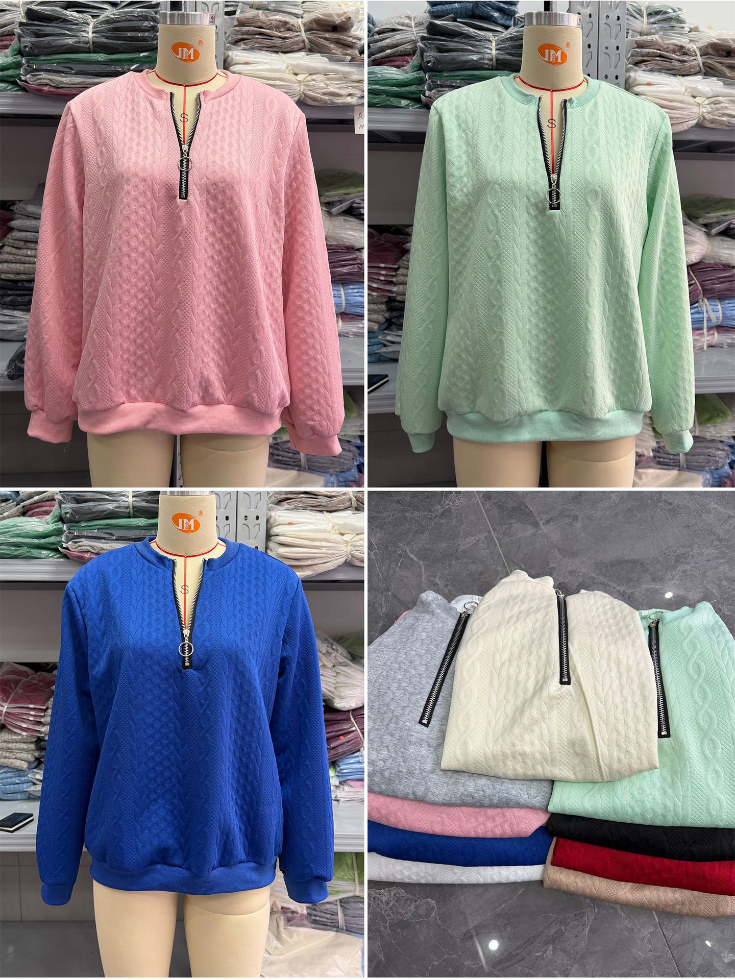 Women's Quilted Zip-Up Hoodie Sweatshirt Jacket
