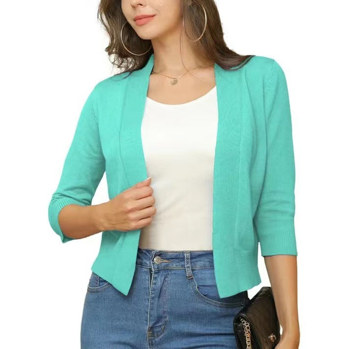 Women's Elegant Short Knit Cardigan Sweater