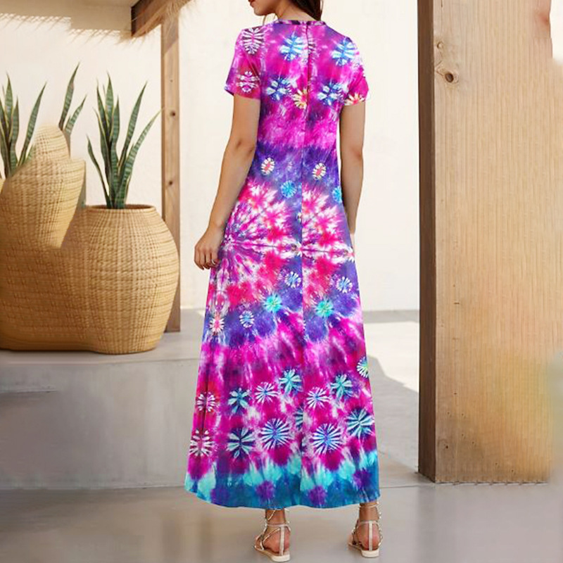 Women's Ethnic Print Sleeveless Maxi Dress Loose Fit