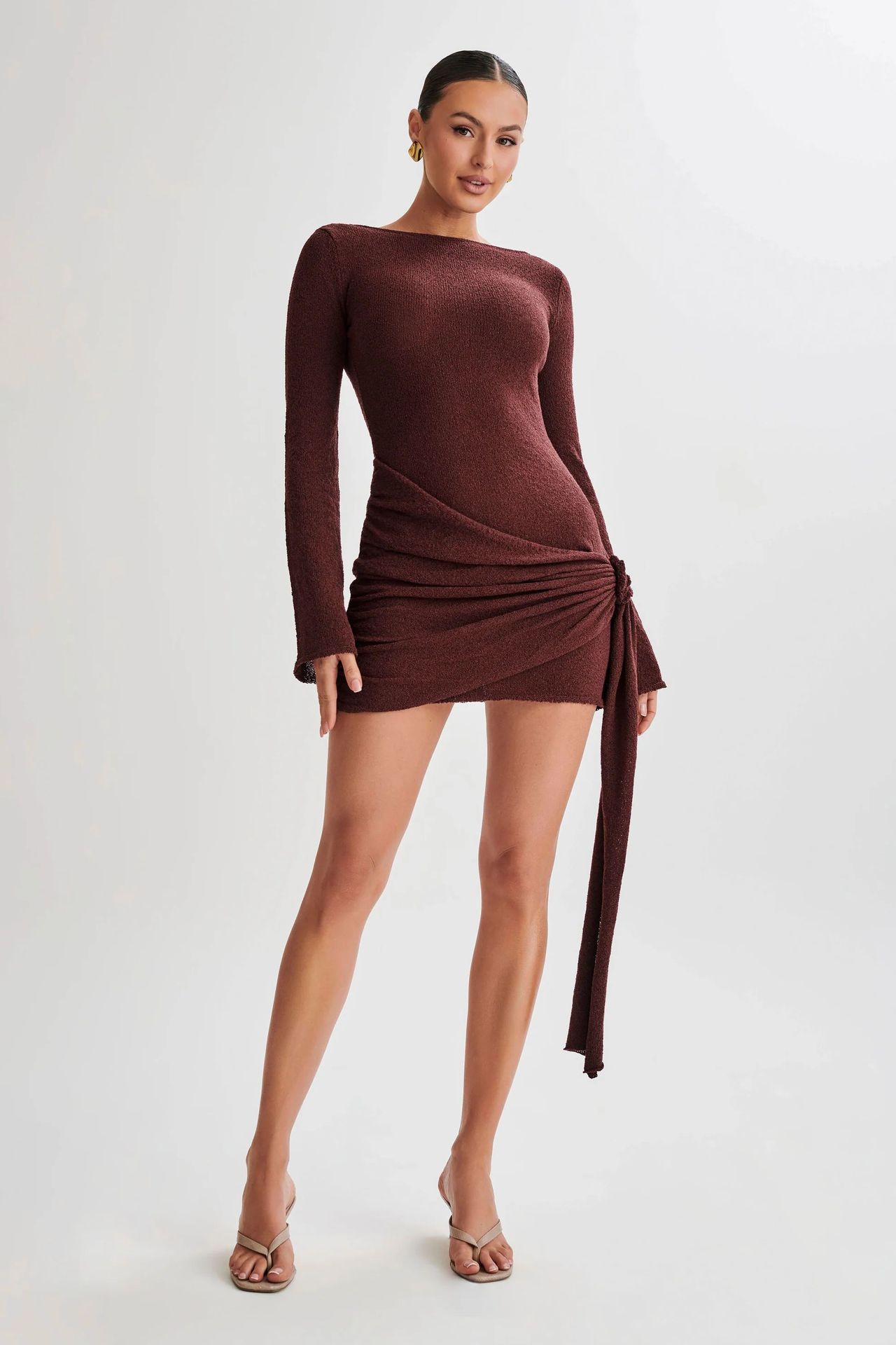 Women's Short Sleeve Knit Bodycon Mini Dress Crew Neck Sexy