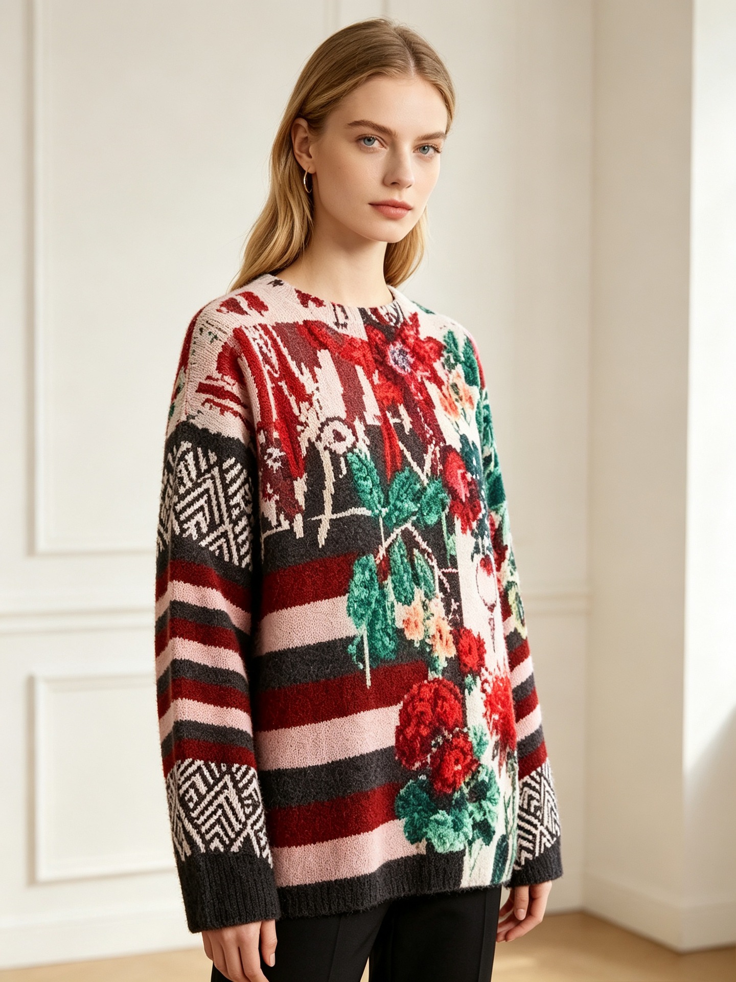Christmas 3D Print Crewneck Pullover Sweater